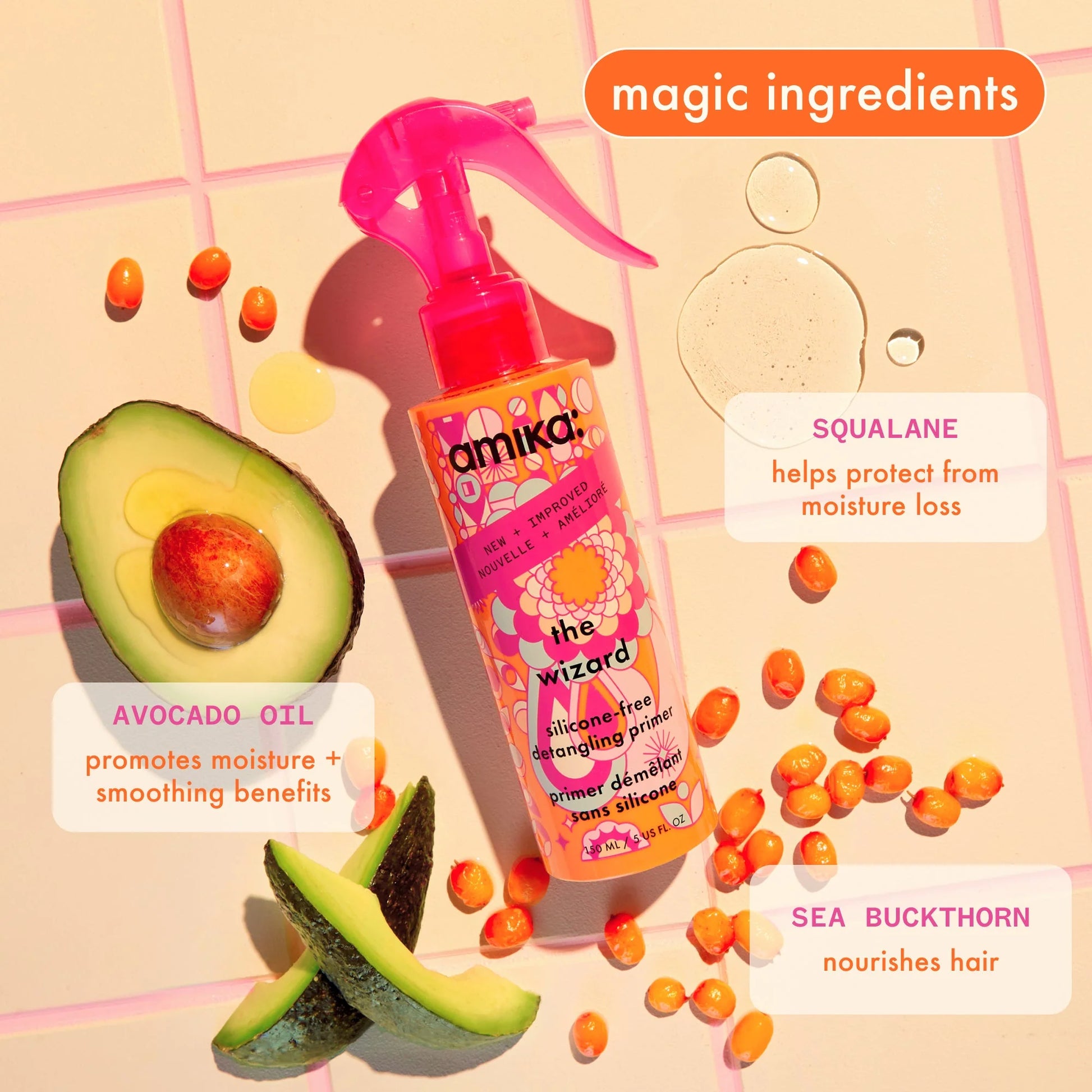 the wizard silicone-free detangling hair primer
